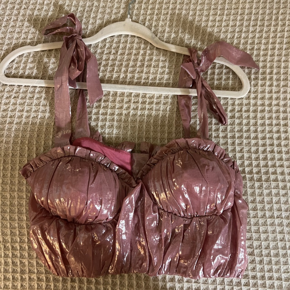 MAJORELLE sparkle bustier top